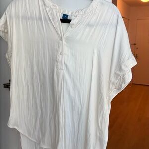 Women's White Button-Up Top